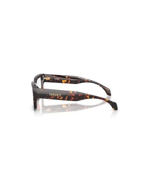 Versace Brown 55Mm Rectangle Optical Glasses for men