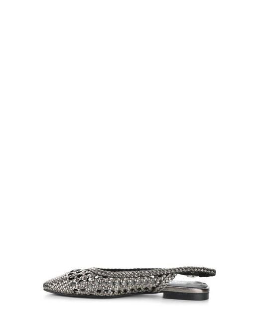 Bos. & Co. Black Willow Slingback Cap Toe Flat