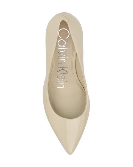 Calvin Klein White Gayle Pointed Toe Pump