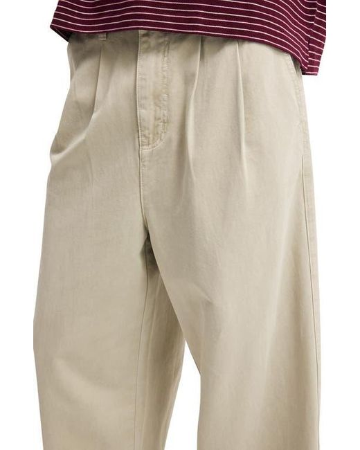 Cotton On Natural Super Baggy Pleated Pant for men