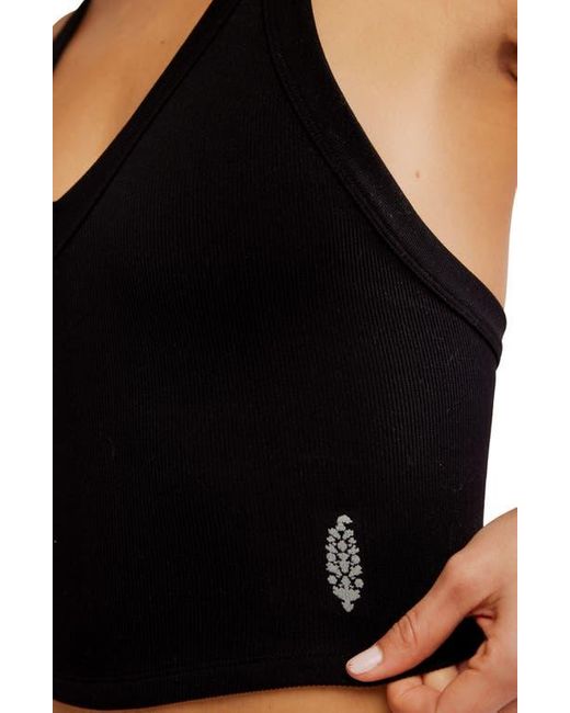 Free People Black Fp Movement All Clear Crop Racerback Tank
