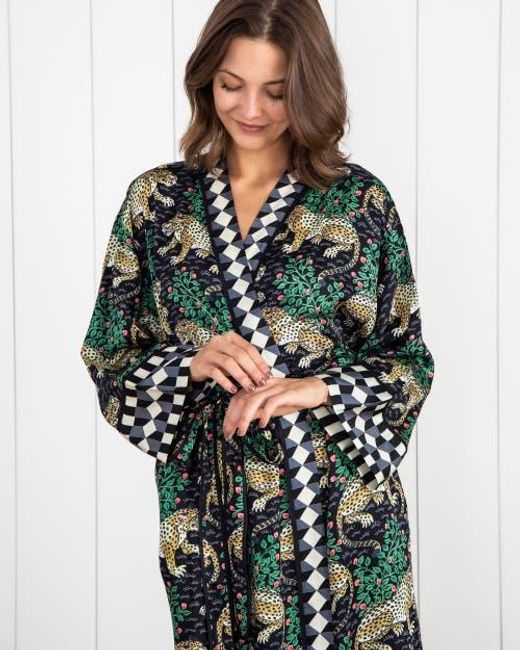 Printfresh Green Eco Satin Robe