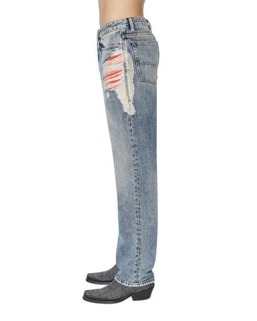 DIESEL Ripped Skinny Jeans in Blue for Men | Lyst