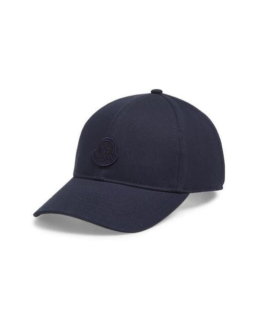 Moncler Blue Embroidered Logo Patch Adjustable Baseball Cap