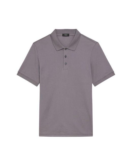 Theory Gray Precise Piqué Polo for men