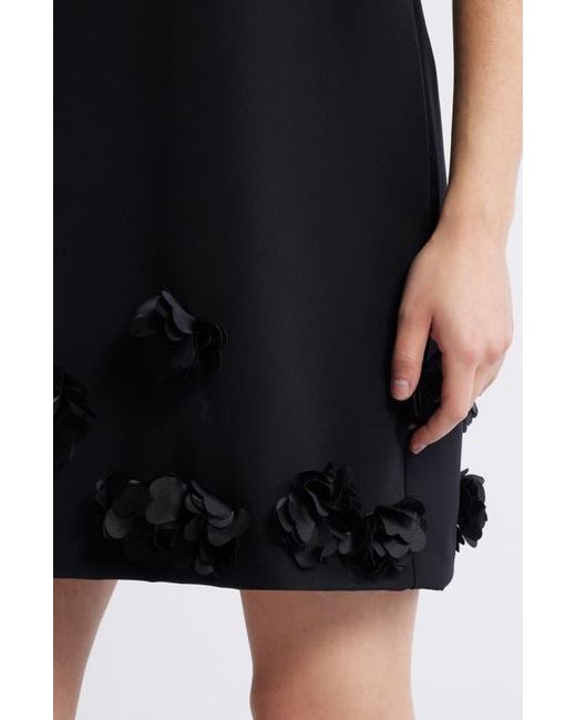 Anne Klein Black Rosette Bow Back Sleevless Shift Dress
