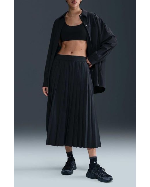 black nike pleated skirt