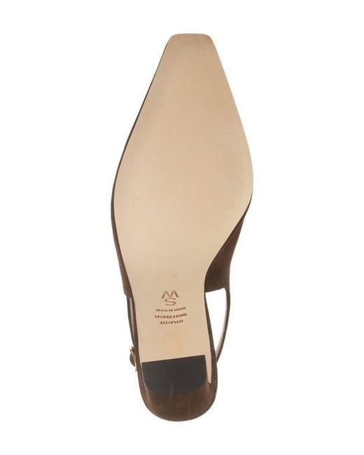 Stuart Weitzman Brown Stassi Slingback Pump