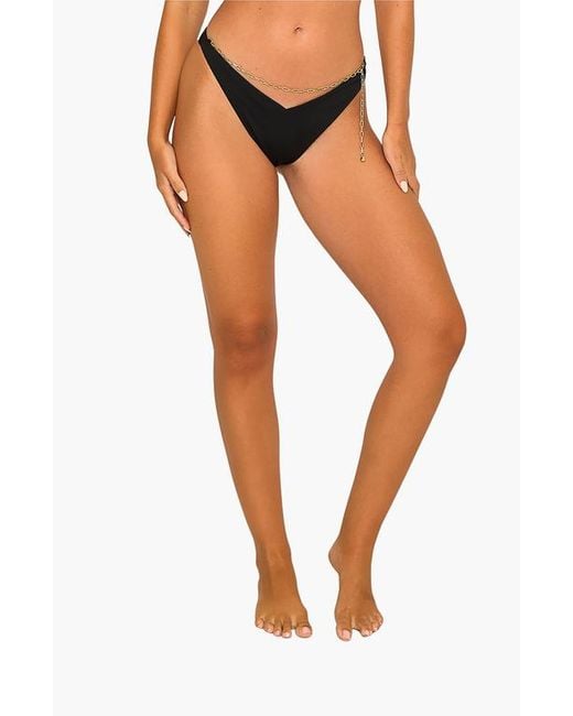 Beach Bunny Swimwear Black Serena Tango Brazilian Bottom