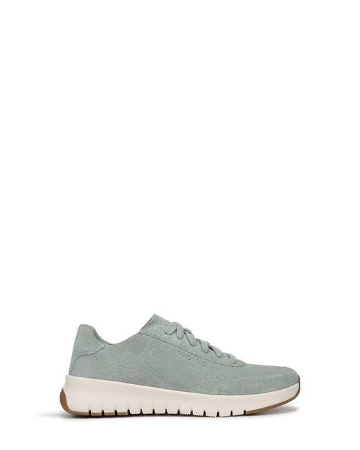 Vionic Gray Uptown Metallic Suede Sneaker