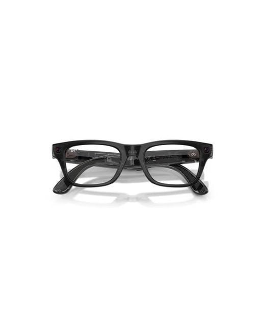 Ray-Ban Black 54Mm Rectangle Optical Glasses