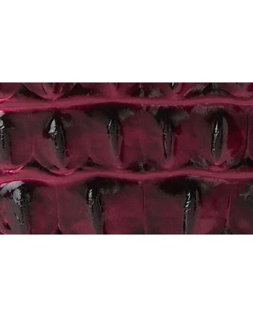 Brahmin Red Katelynn Croc Embossed Leather Coin Pouch