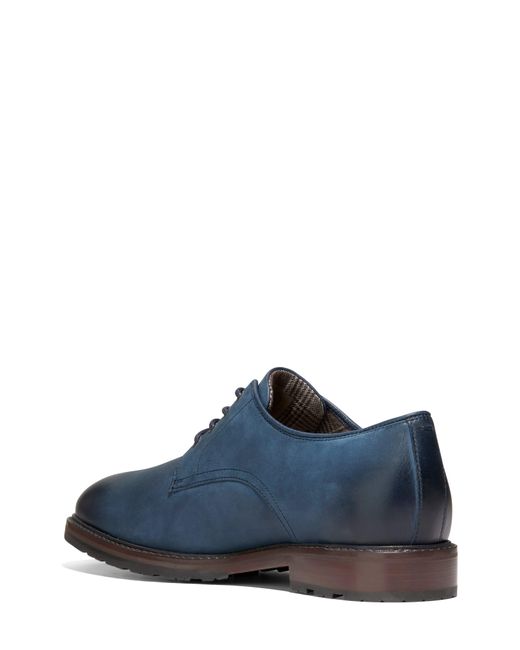 Cole Haan Blue Berkshire Lug Plain Toe Dress Shoes for men