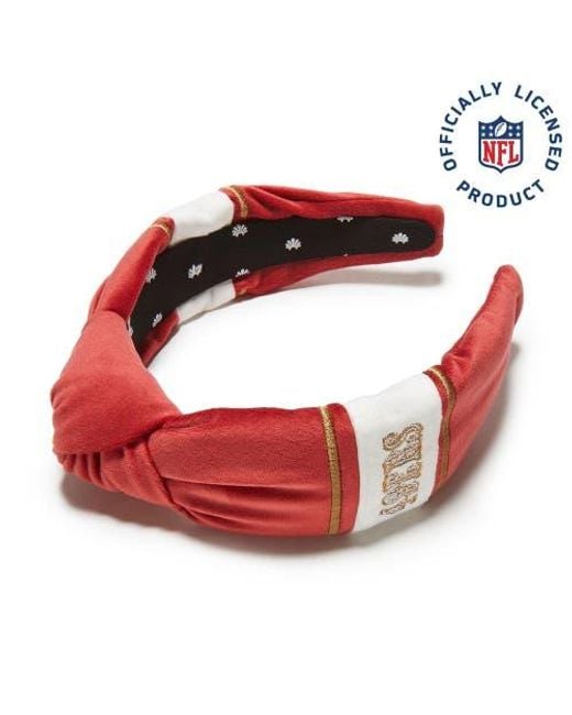 Lele Sadoughi Sf 49Ers Embroidered Knotted Headband
