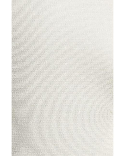 Open Edit White Structured One-Button Cardigan