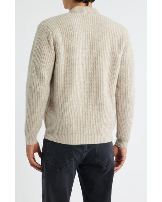 Alex Crane Natural Vale Merino Wool V-Neck Cardigan for men