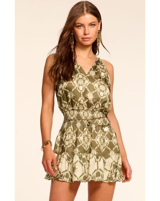 Ramy Brook Yellow Isabela Smocked Waist Minidress