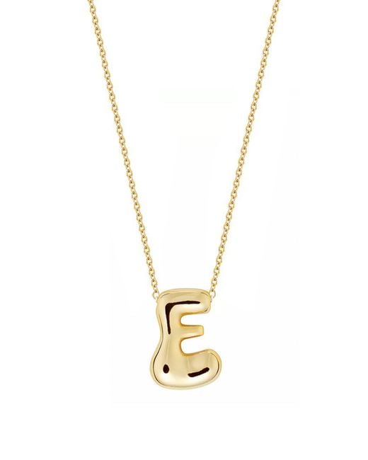 Jane Basch Metallic Puffed Initial Pendant Necklace