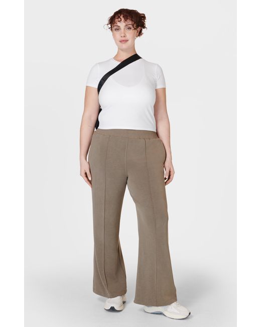 Sweaty Betty Natural Sand Wash Cloud Weight Track Pants