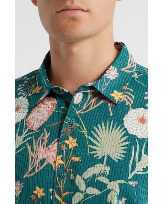 Roark Blue Bless Up Short Sleeve Button-Up Shirt for men