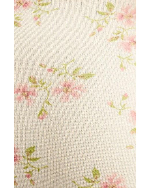 Simone Rocha Natural Tiny Flowers Knit Micro Shorts