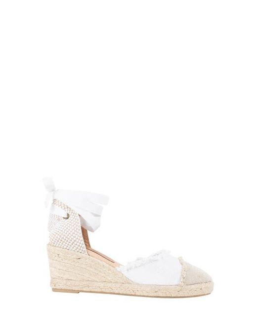 Patricia Green White Elle Cap Toe Ankle Tie Espadrille