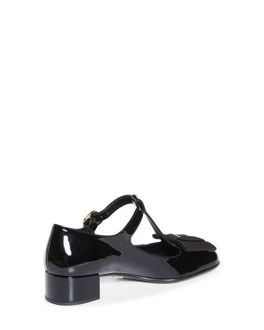 Prada Black Modellerie Bow Mary Jane Pump
