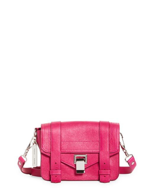 Proenza Schouler Pink Mini Ps1 Leather Crossbody Bag