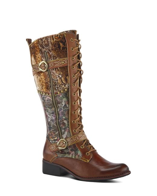 Spring Step Brown Vaneyck Knee High Boot