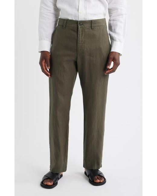 NN07 Gray 1454 Aden Flat Front Linen Chinos for men