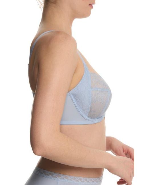 Natori Blue Statement Lace Side Support Bra