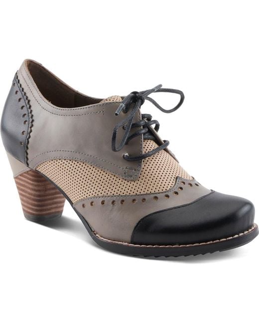 Spring Step Black Derby Pump