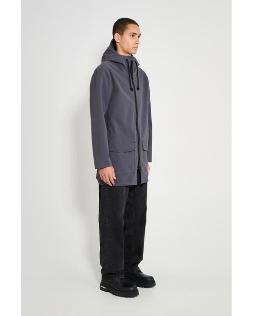 Stutterheim Blue Stockholm Patch Matte Raincoat