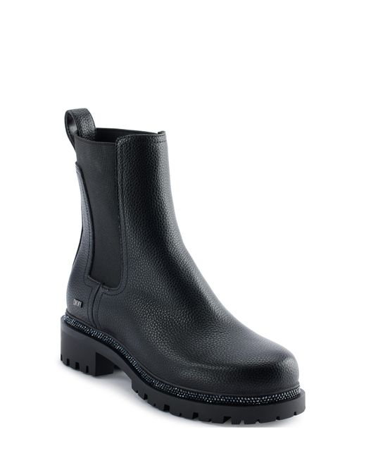 DKNY Black Rick Platform Chelsea Boot