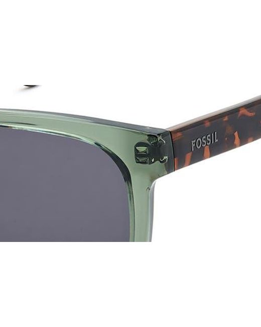Fossil Gray 56Mm Rectangular Sunglasses for men