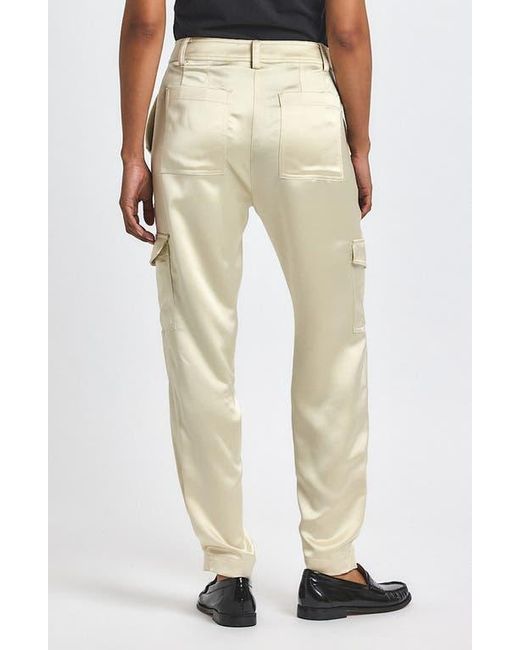 10 Crosby Derek Lam Natural Elian Stretch Satin Utility Pants