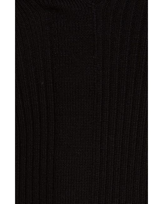 Kobi Halperin Black Collar Wool Rib Sweater