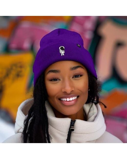 Alix Purple Astronaut Beanie for men