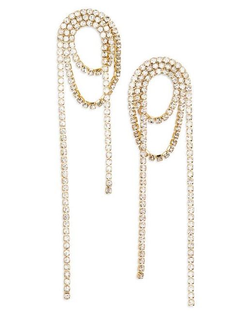 Nordstrom White Loop Crystal Earrings