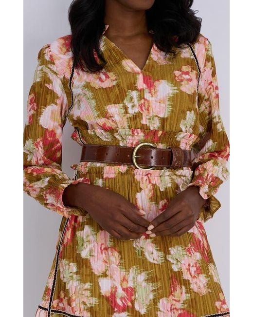 Sam Edelman Brown Rounded Buckle Belt