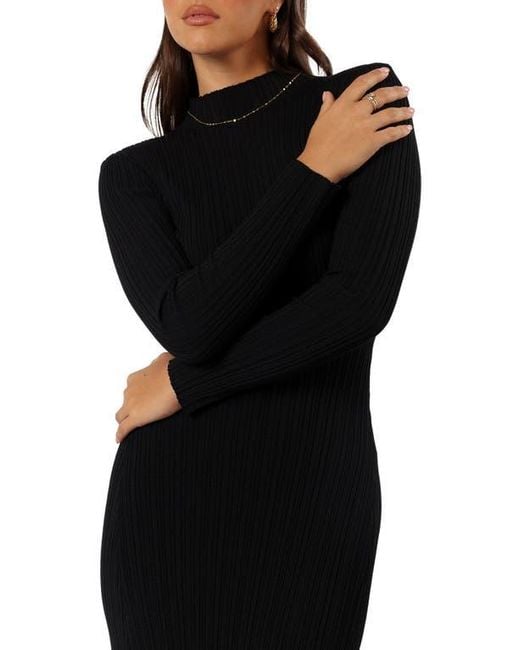 Petal & Pup Briar Long Sleeve Midi Dress in Black | Lyst