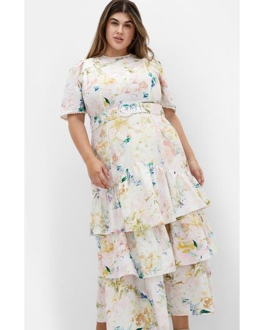 City Chic Multicolor Tiered Maxi Dress