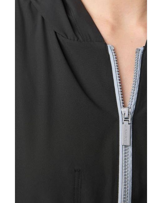 Florence By Mills Black Front Zip Hooded Crop Track Jacket