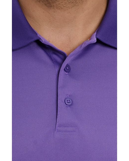 Robert Graham Purple Skull Rose Knit Polo Shirt for men