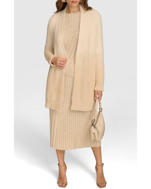 Donna Karan Natural Ombré Open Front Cardigan