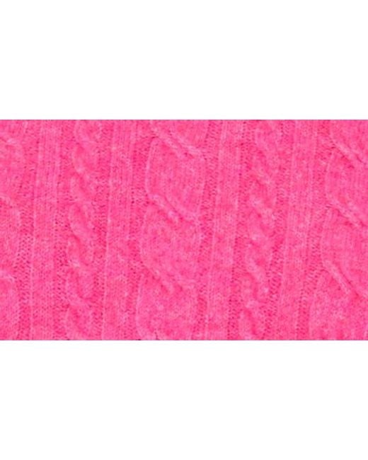 Cece Red Cable Stitch Sweater