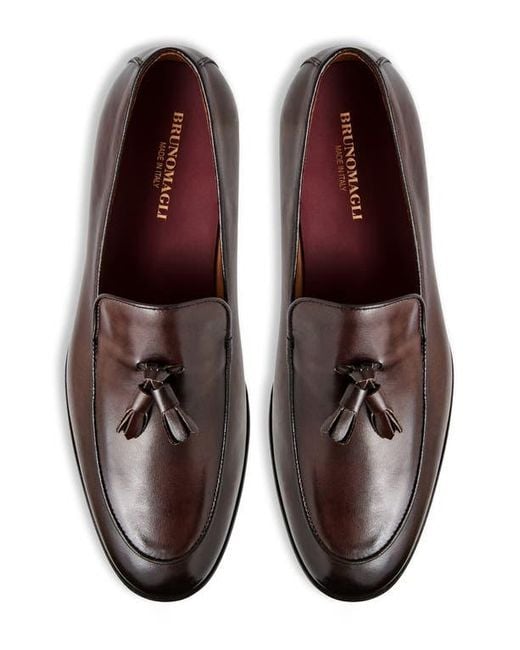 Bruno Magli Brown Hugo Tassel Loafer for men