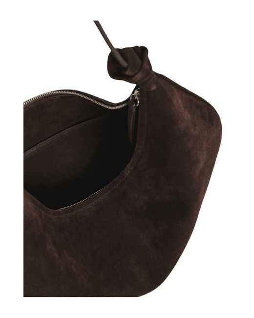 Reformation Black Rhea Suede Hobo Bag
