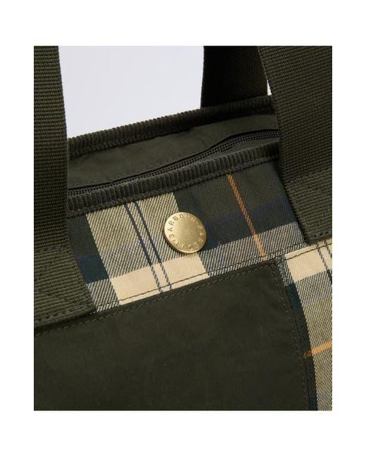 Barbour Black Mya Patchwork Cotton Tote