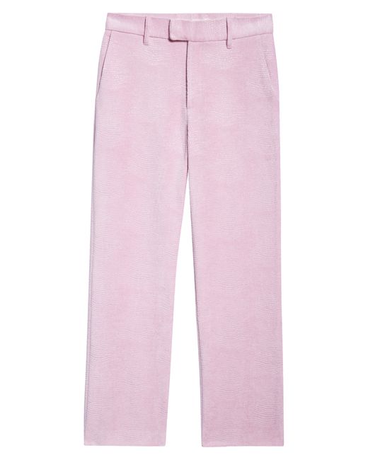 Séfr Pink Richie Embossed Straight Leg Trousers for men